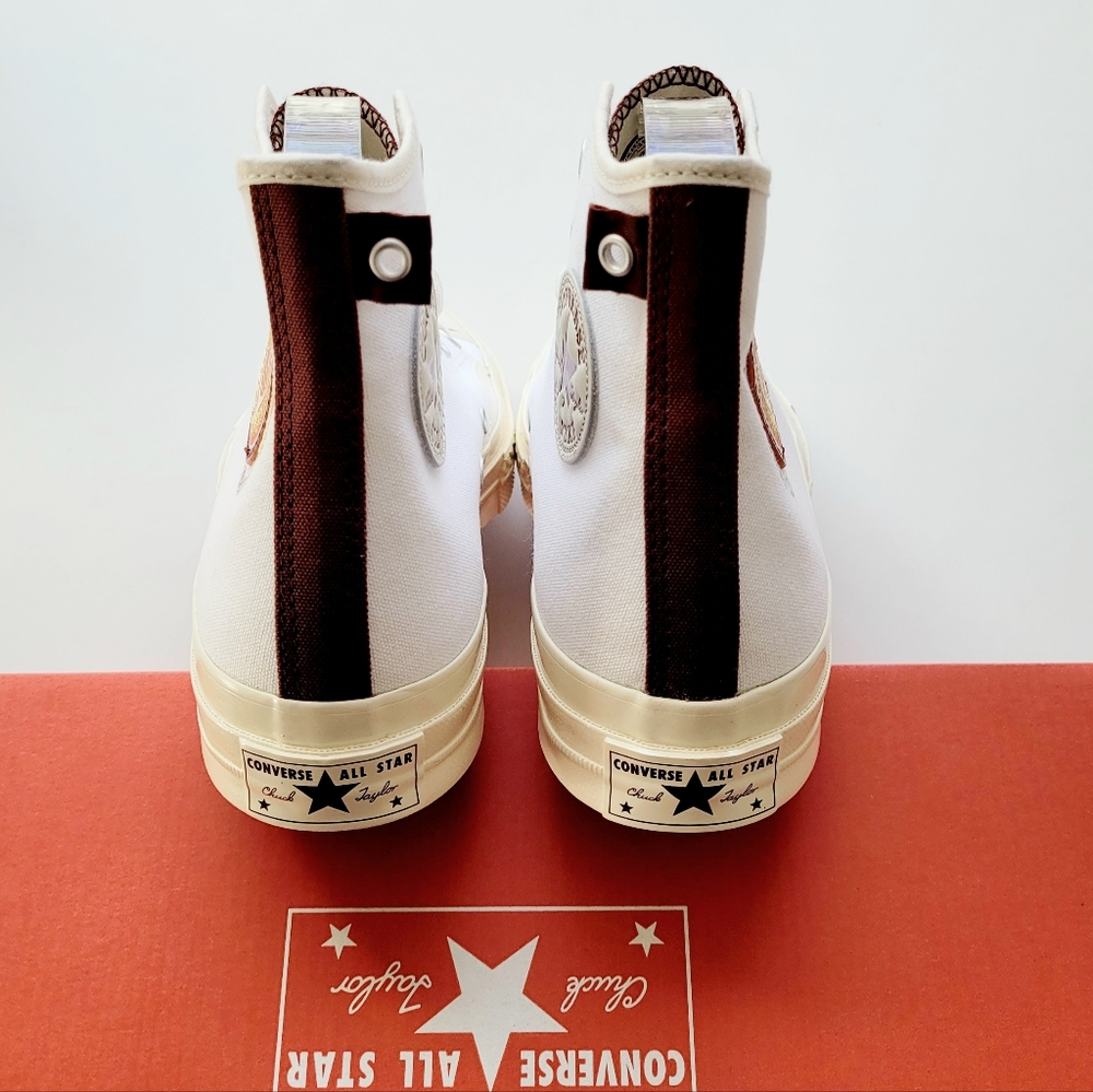Converse Chuck 80 Hi White Egret Red Oak Women's 9 - Picture 4 of 6